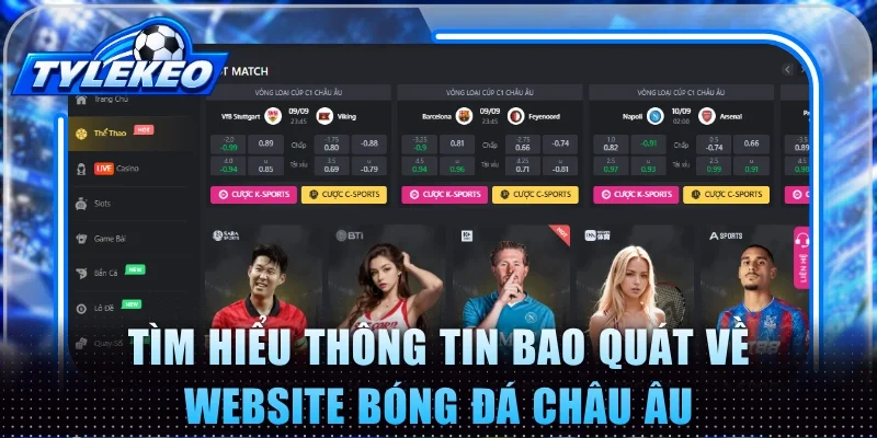 Tìm hiểu thông tin bao quát về website bóng đá Châu Âu